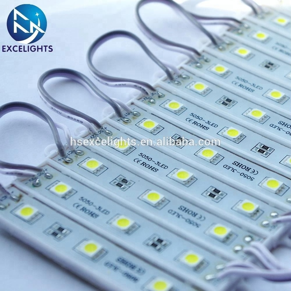 Ready Stock China Supplier Wholesale CE RoHS Approval 12 volt lighting advertising 3 chips 12V DC 5054 led module