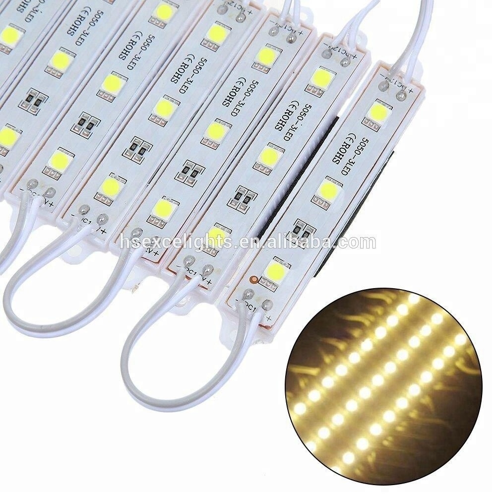 Ready Stock China Supplier Wholesale CE RoHS Approval 12 volt lighting advertising 3 chips 12V DC 5054 led module