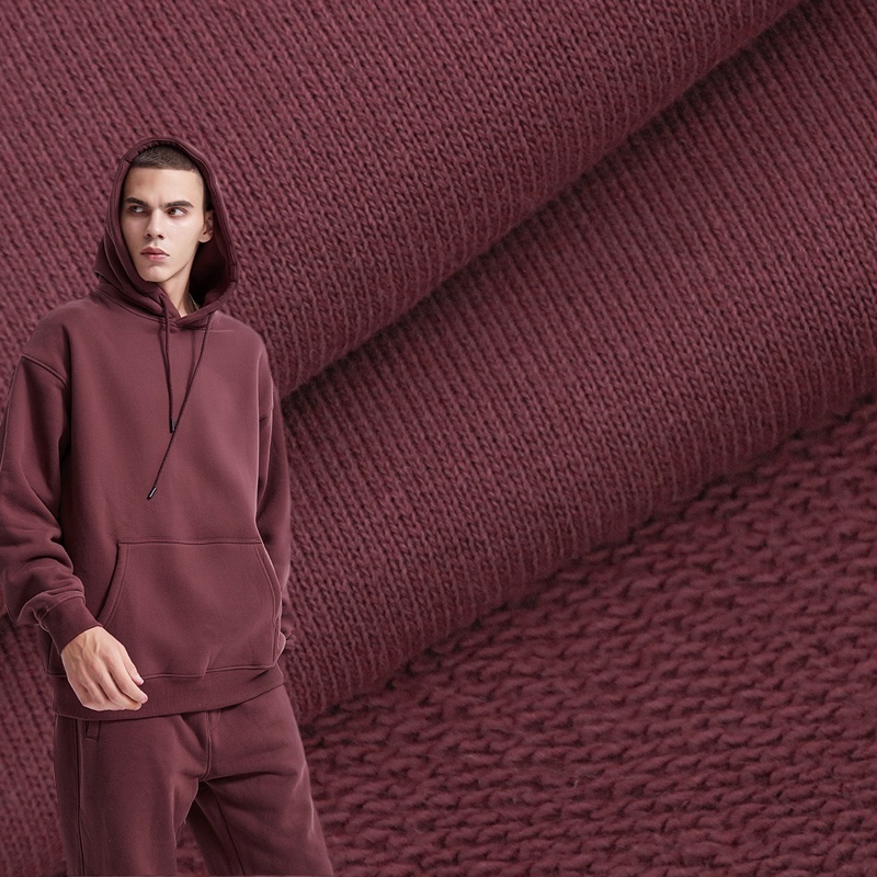 New Arrival Heavyweight 550gsm French Terry Fabric 100%Cotton Hoodie Knit Fabric For Hoodies