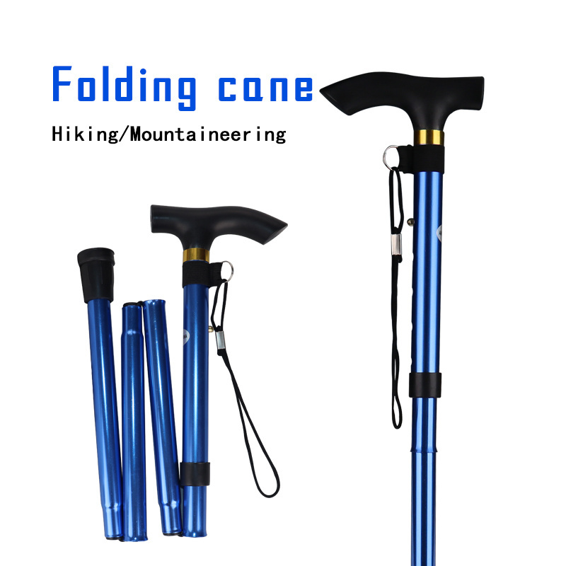 Aluminum Folding Cane Walking Stick For Old People Foldable Walking Cane