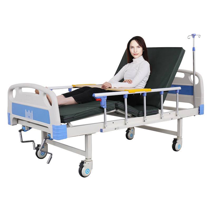 2 Function Two Crank Adjustable Medical Manual Hospital Bed for Disabled Patient