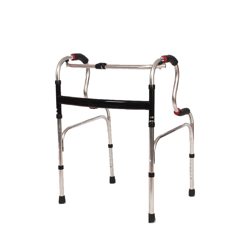 Foldable walker with seat folding mobility frame walker walking aids for adult