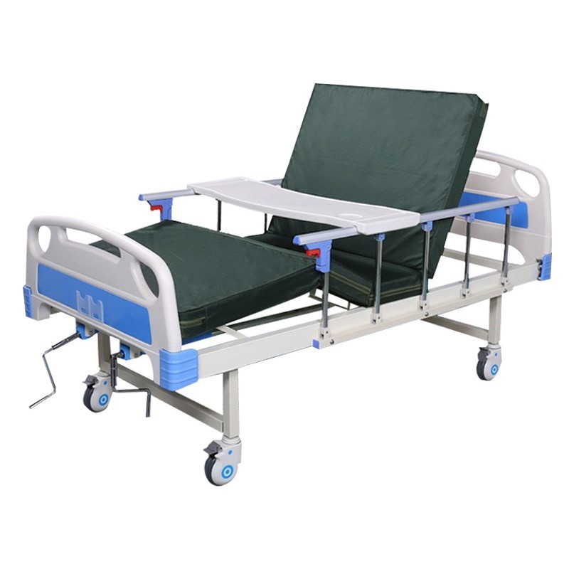 2 Function Two Crank Adjustable Medical Manual Hospital Bed for Disabled Patient