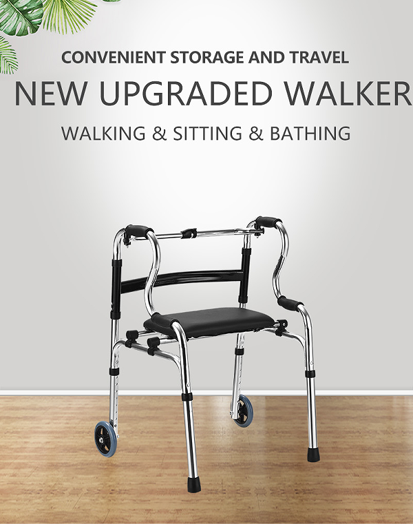 Light Weight Folding Foldable Medical Rehabilitation Elderly Adult Walker For Adults Elderly People