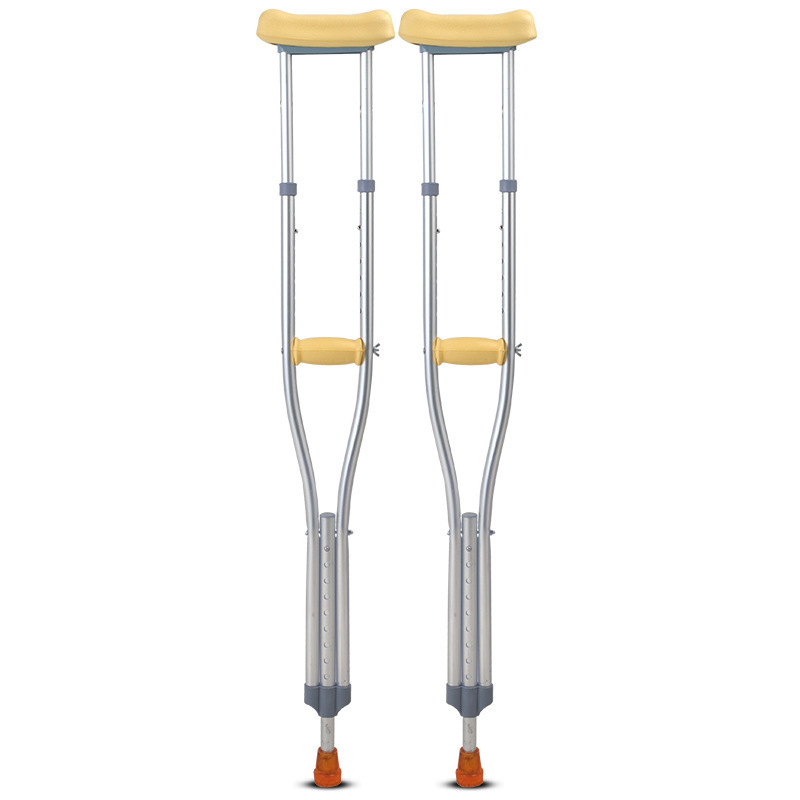 Aluminum Alloy Underarm Crutches Medical Portable Comfortable Adjustable Axillary Crutches