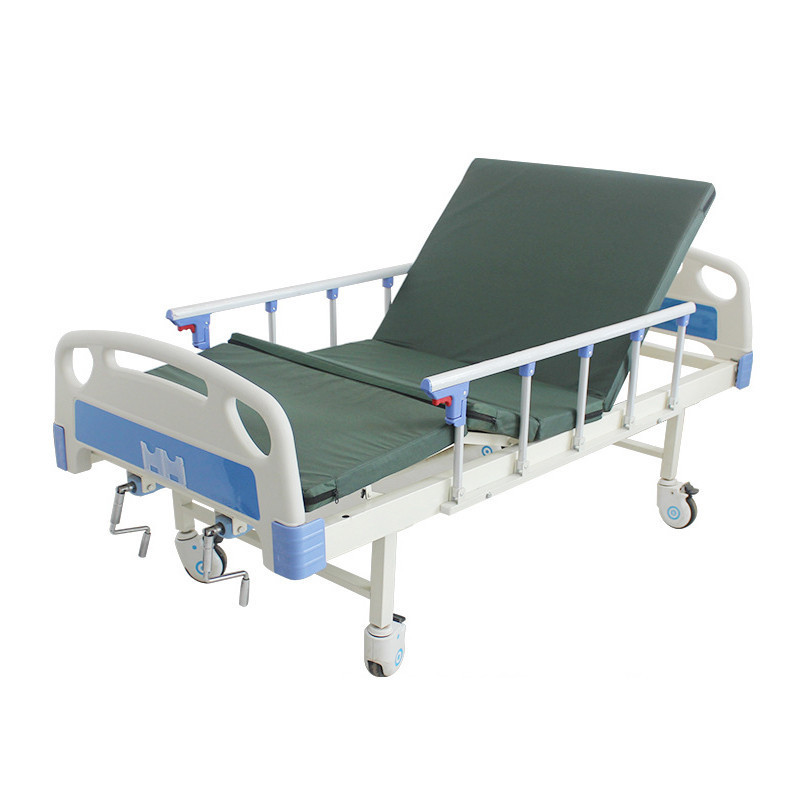 2 Function Two Crank Adjustable Medical Manual Hospital Bed for Disabled Patient