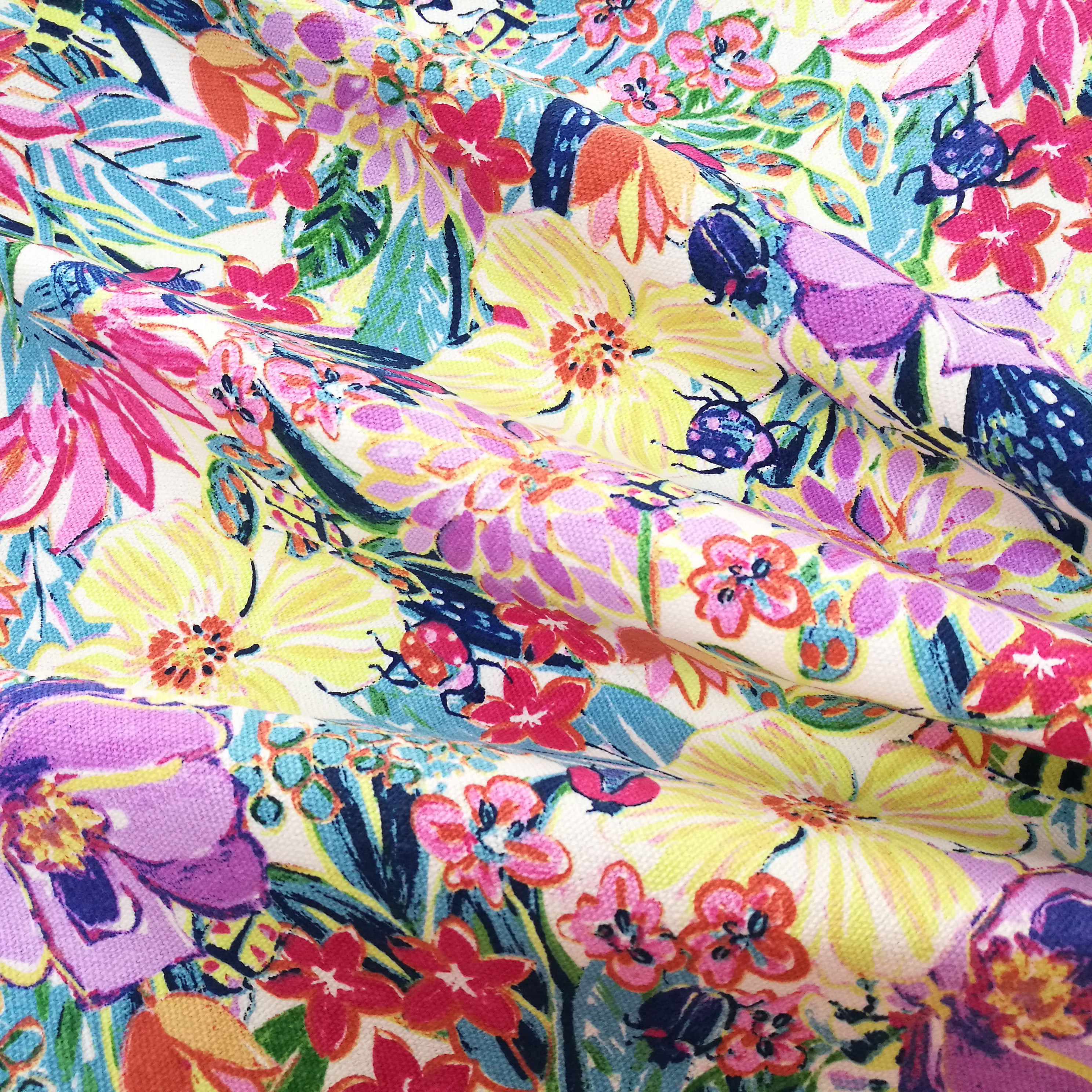 Custom Printed Fabric New Design High Quality Design Printing Natural Cotton Canvas Fabric