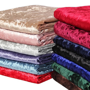 Wholesale Popular 350GSM Holland Velvet Fabric Heavy Knitted Plain Style for Upholstery Bags Home Textiles Breathable