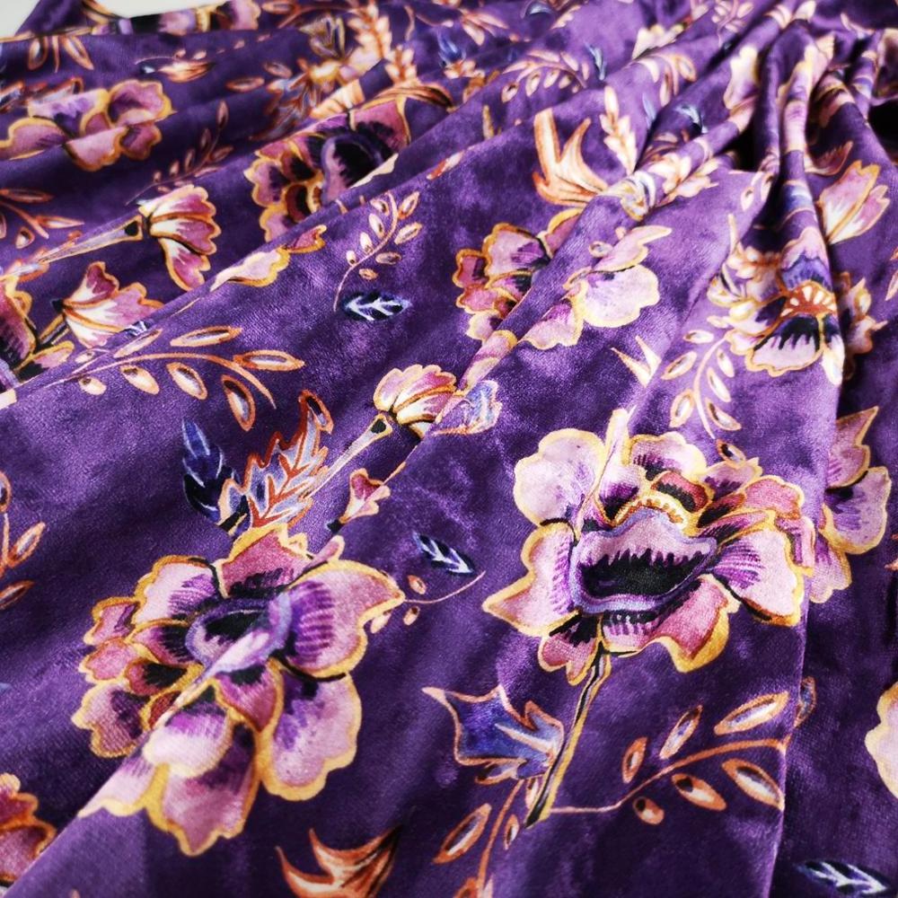 Digital Print Velvet Silk Scarf In Cotton Fabric