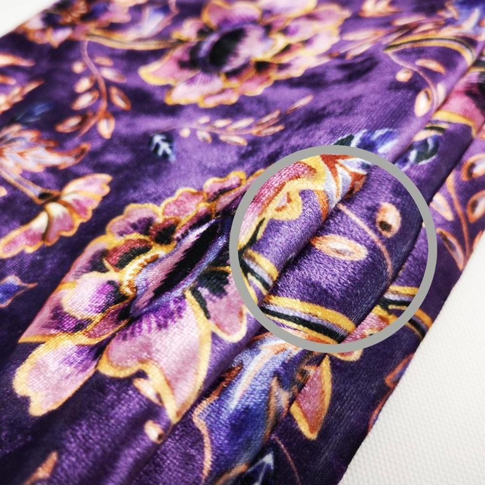 Digital Print Velvet Silk Scarf In Cotton Fabric