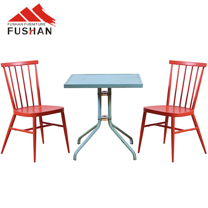 Restaurant  Aluminium Furniture outdoor chairs and tables Garden Set villa Modern Dining Metal Chairs Garden Furniture