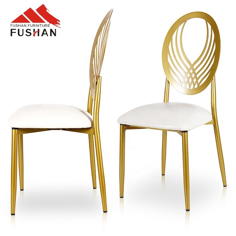 Modern luxury gold stainless steel hotel wedding chair with x leg king throne chair banquet high back party chairs for hotel