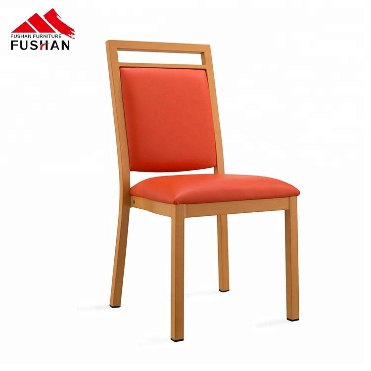 Modern durable simple design cafe aluminium pu dining chair black for chair dining room furniture made in china