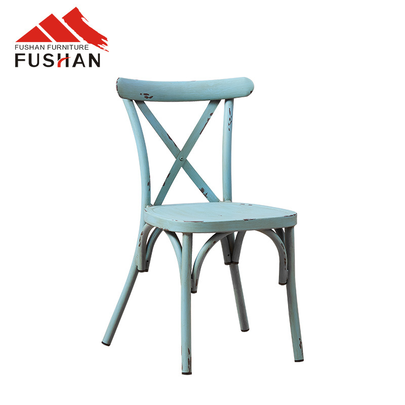 high quality vintage french industrial cafe bistro chairs wood seat restaurant metal chair for cross back desig