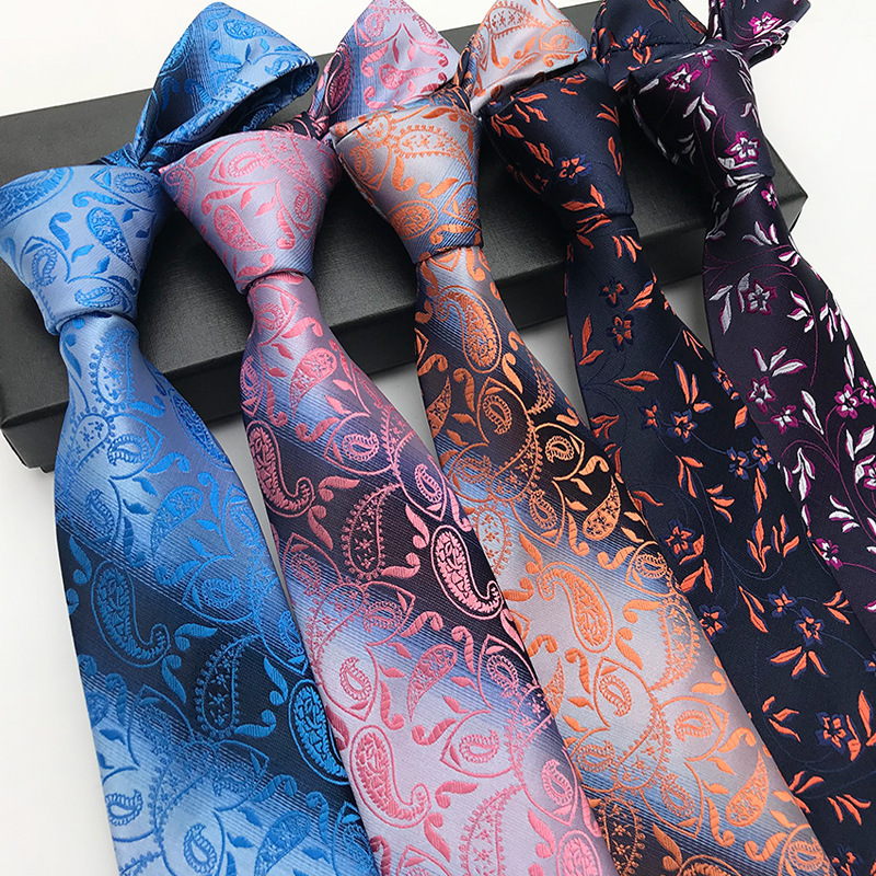 Sheng Zhou Paisley Ties Mens Custom Embroidered Personalized Neckties With Box Packing