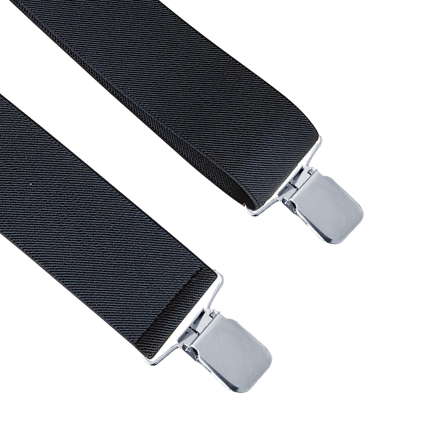 Heavy Duty Big Size Work Suspenders for Men 5cm/2 Inch Wide X Back with 4 Strong Clips Adjustable Elastic Trouser Braces Straps