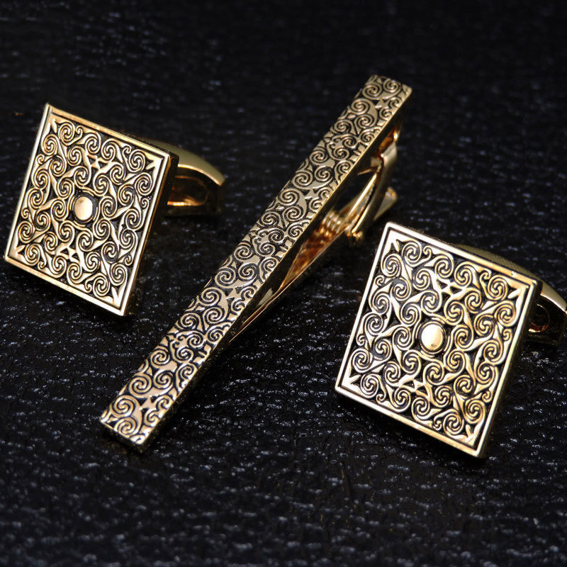 Factory Direct Selling Go Cuff Cufflinks With Tie Clips Men For Shirt