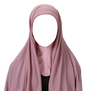 High Quality Muslim Instant Hijab Scarf Women Plain Ready Easy Wear Hijab For Girls