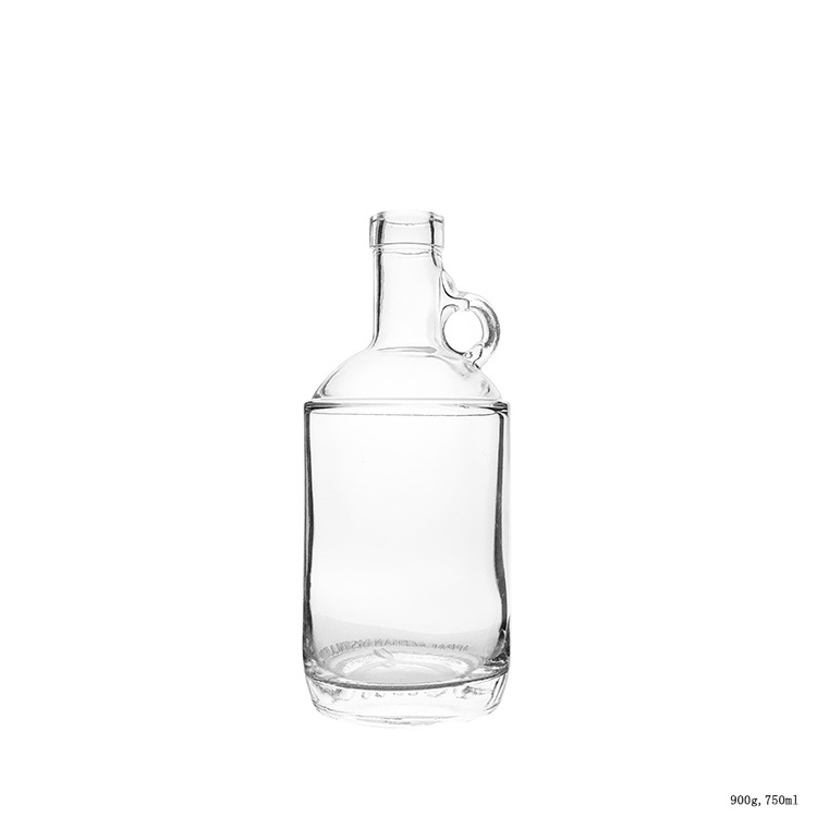 High Quality Moonshine Jugs Empty Spirit Glass Bottle for Liquor With Handle