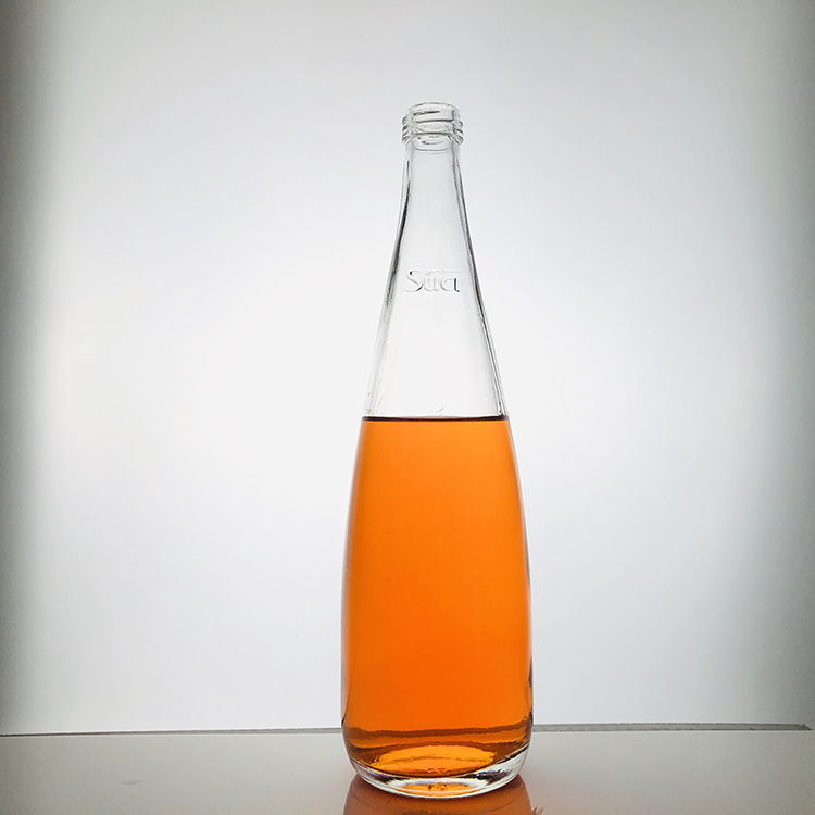 Clear Glass Water Bottle 750ml Wholesale Empty Glass Soda Bottle