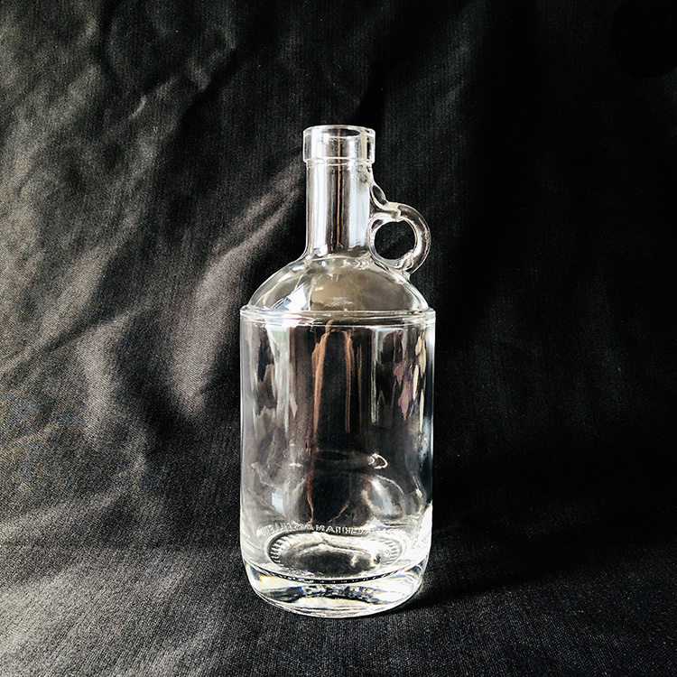 High Quality Moonshine Jugs Empty Spirit Glass Bottle for Liquor With Handle