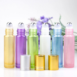 Hot Sale Rainbow Color Glass Roller Bottle Roll-on Perfume Bottle