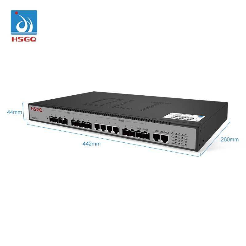 HSGQ-G08L gpon olt 8 port pon FTTX Solution gepon olt mini 3layer compatible with gpon ONU