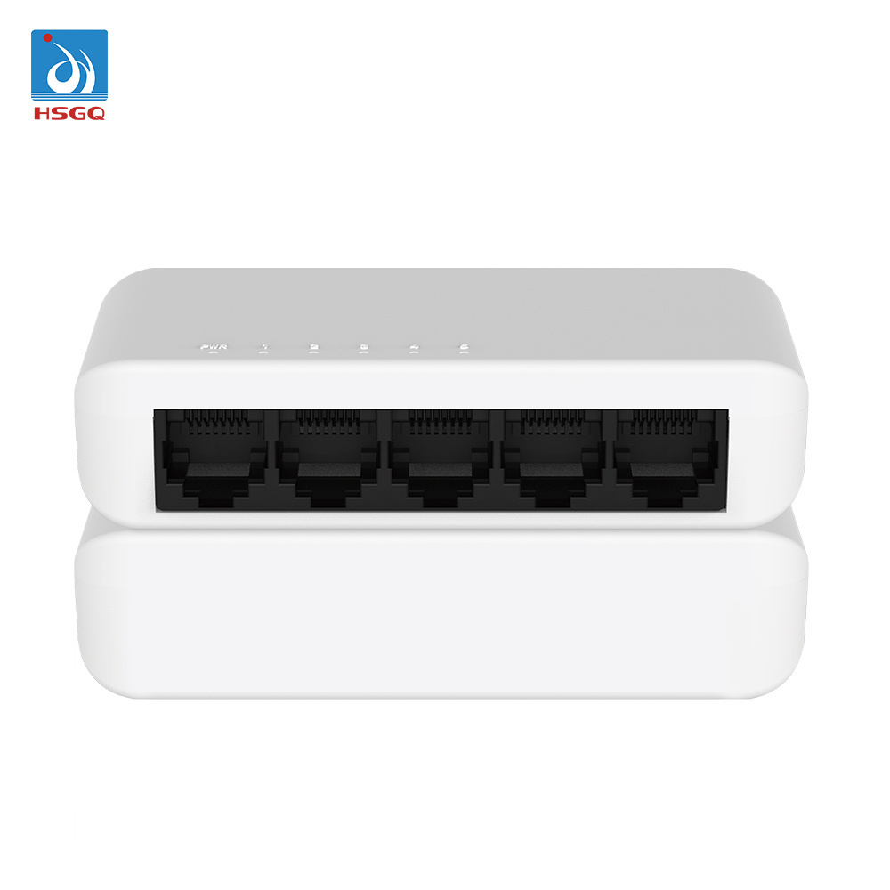 HSGQ-SG1005D fttx solutions fiber optic network switch 5 Port Gigabit Desktop Switch 10G 10/100/1000M  Ethernet Switch