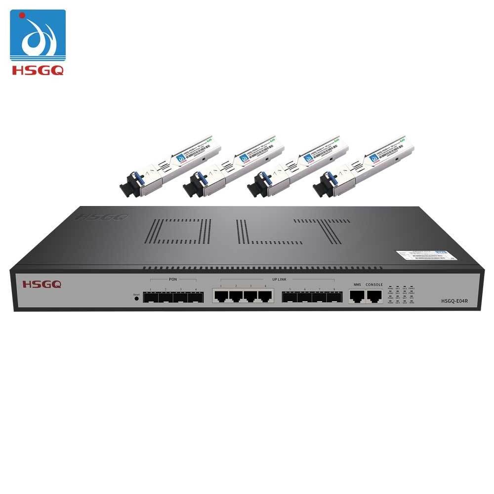 HSGQ- E04R KIT Mini OLT Epon 4 port olt 1.25G hsgq SFP Modules PX20++ Xpon Epon Gpon olt