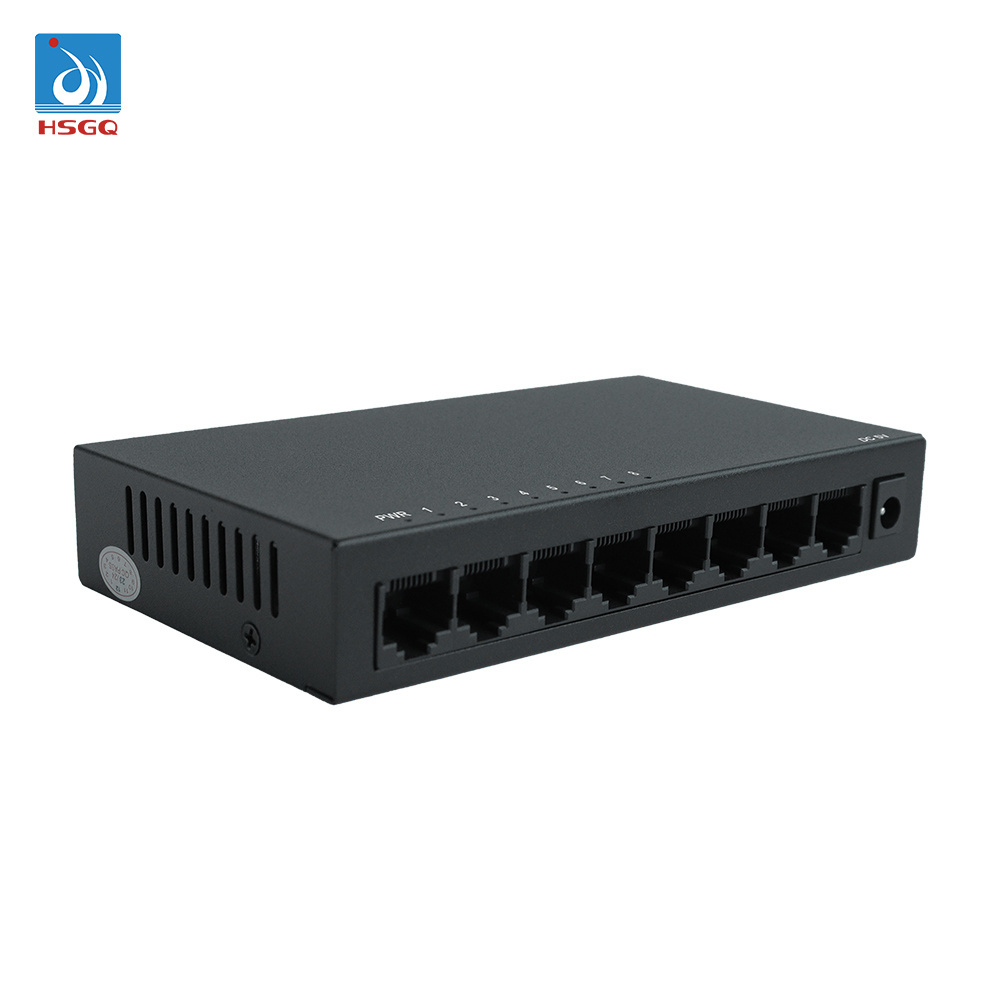 HSGQ-SG108D Original Intelligent ethernet switch 8 Gigabit RJ45 Ports 16G 1000m network switch ftth