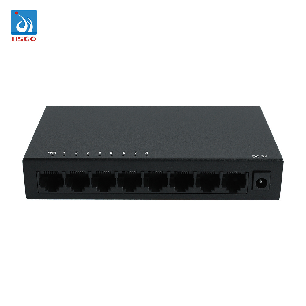 HSGQ-SG108D Original Intelligent ethernet switch 8 Gigabit RJ45 Ports 16G 1000m network switch ftth