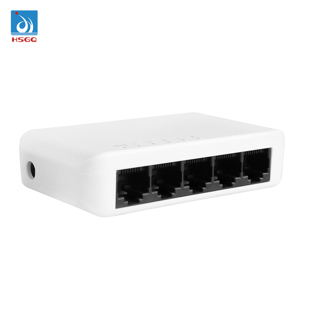 HSGQ-SG1005D fttx solutions fiber optic network switch 5 Port Gigabit Desktop Switch 10G 10/100/1000M  Ethernet Switch