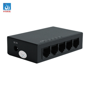 Factory Direct Sale  HSGQ-SG105D 5xGigabit RJ45 Ports ethernet SWITCH with a five-port 10/100/1000Mbps adaptive switch