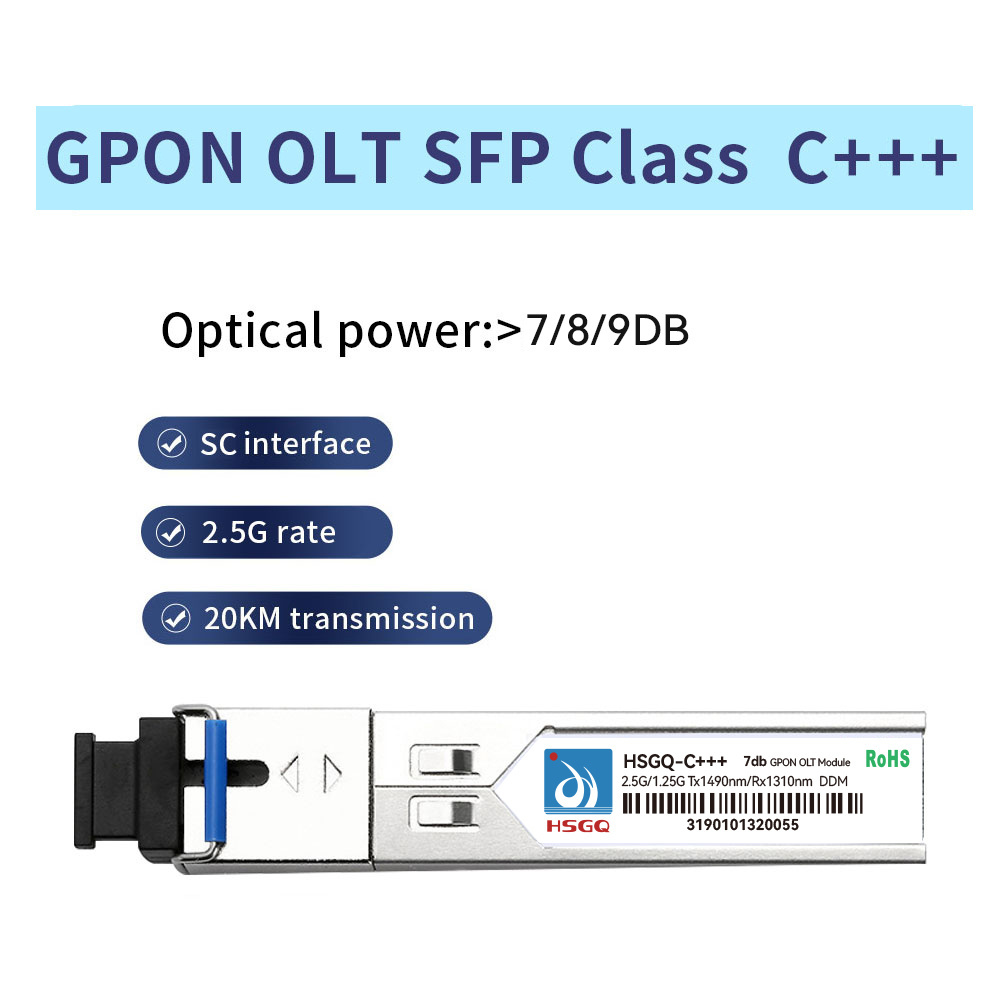 HSGQ-C++ 20km FTTX networks Gpon olt onu 9DB sfp transceiver xgpon sfp module price