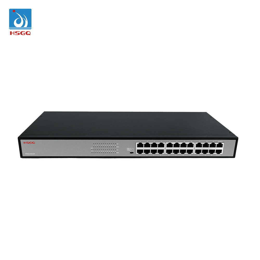 Brand New  HSGQ-SG124 24 ports Ethernet Gigabit Switch with 8 port 10/100/1000Mbps 35.71mpps Ethernet Switcher