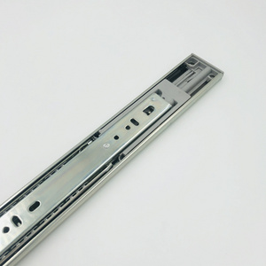 Heavy duty 3-fold ball bearing drawer runner telescopic channels tool box soft close drawer slides 45mm