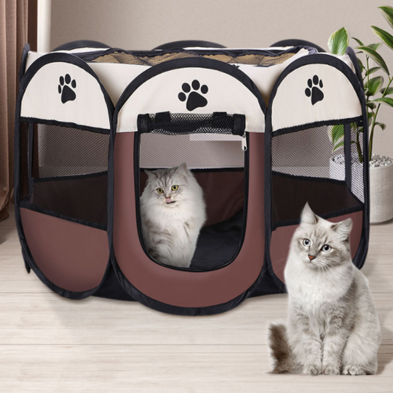 New Portable Kennels Fences Pet Tent Houses Dogs Cat Foldable Playpen Indoor Puppy Cage Delivery Room Cat House