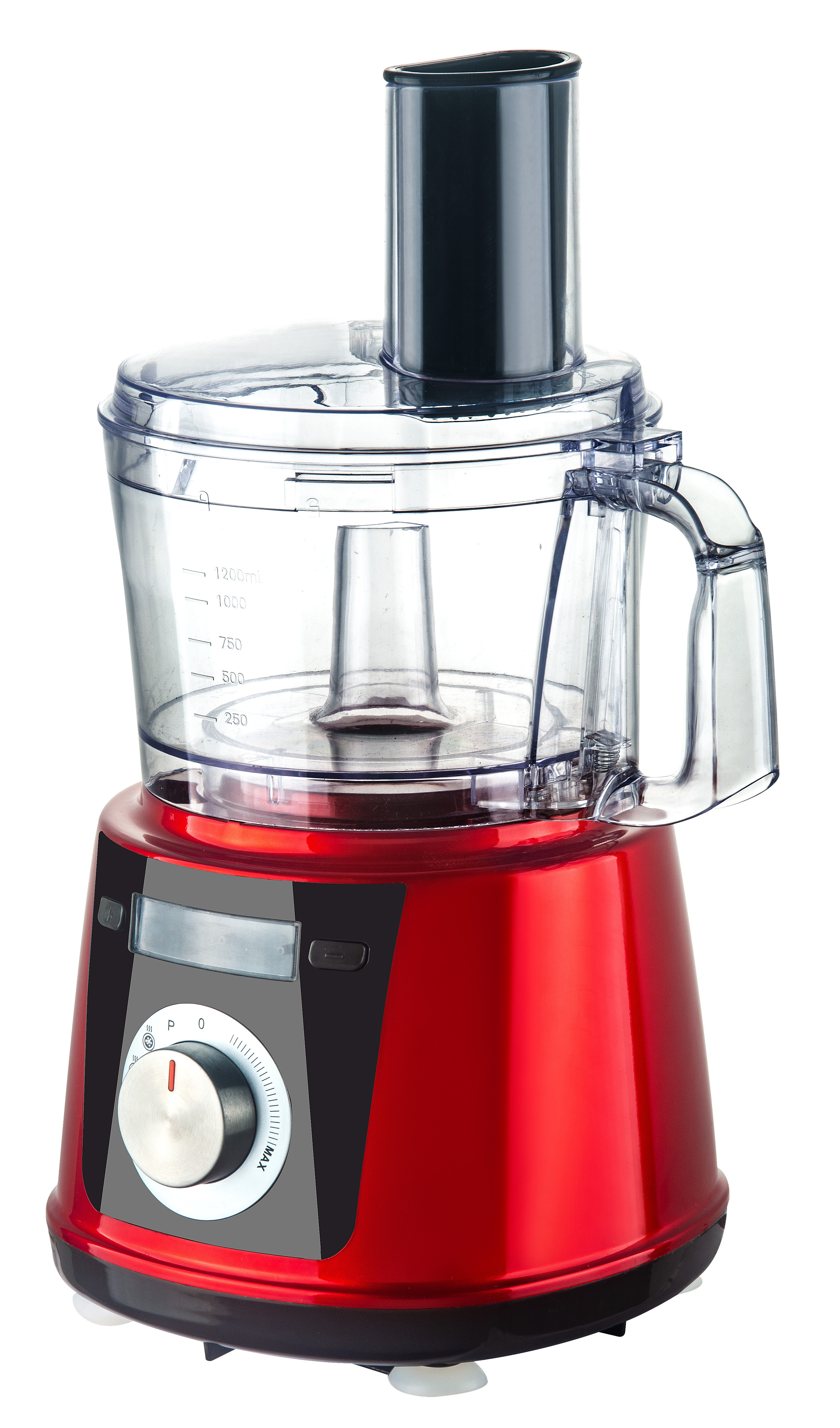 Heating Function 1.2L 1000W Red Multifunctional Kitchen Appliance Electric Food Processor