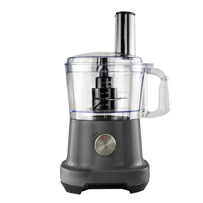 BPA free 1.2L 1.75L 500W plastic housing blending grinding slicing 10 in 1 multiple purposes food processor