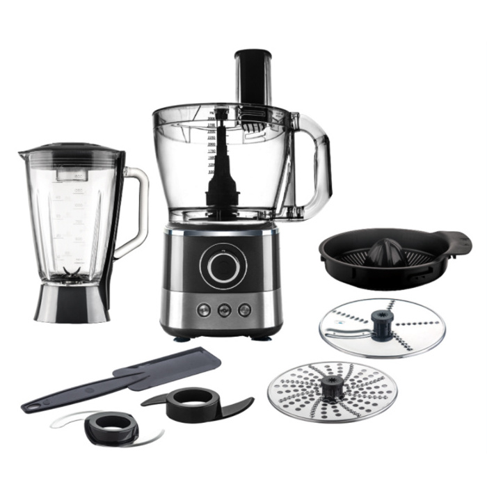 Hot Sell 3L 13 Cups Plastic Housing Black Spray Color 3 In 1 Big Pusher Low Noise Blending Grinder Mixing Food Processor