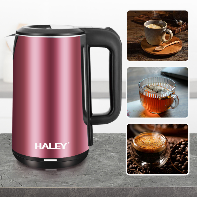 HALEY Hot Selling 2024 Popular Double Wall 2.2L Jug Kettle Electric Pot Water Boiler Kettle Electric Kettle For Home