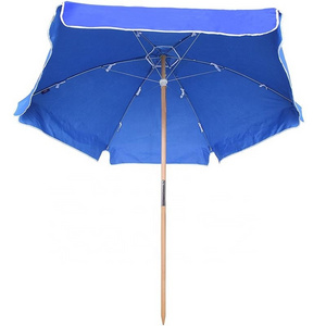 luxury outdoor sunshade high uv protect wooden beach umbrella