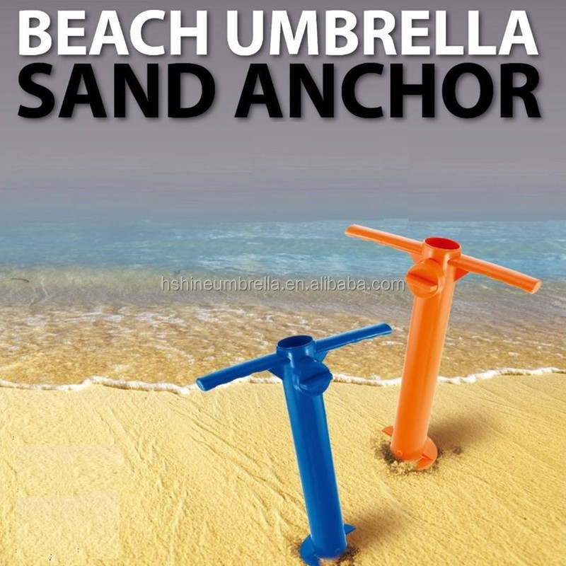 plastic ground screw sand pole anchor pp material for beach umbrella