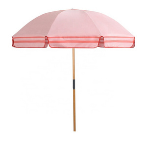 Luxury Wooden Outdoor Beach Sunshade Family Travel Small beach umbrella