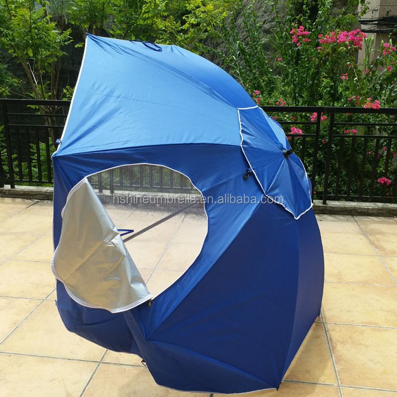 7.5ft outdoor uv protect camping fishing beach umbrella with sides