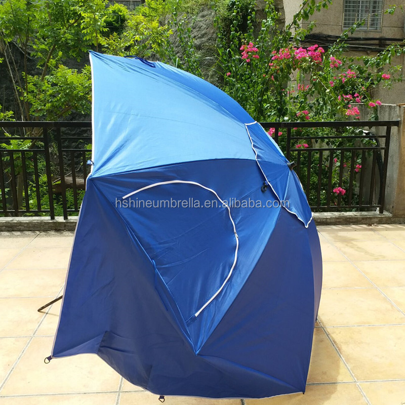 7.5ft outdoor uv protect camping fishing beach umbrella with sides