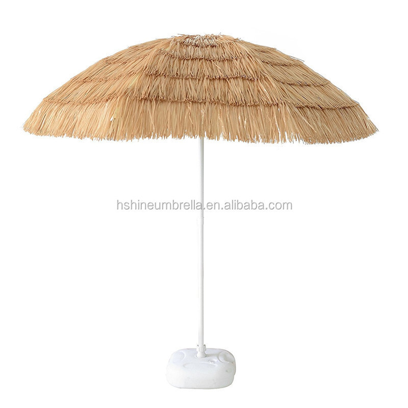 200cm Hawaiian Style Thatched Beach Patio Umbrella Natural Color