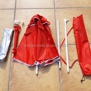 180cm portable foldable beach umbrella with sand anchor