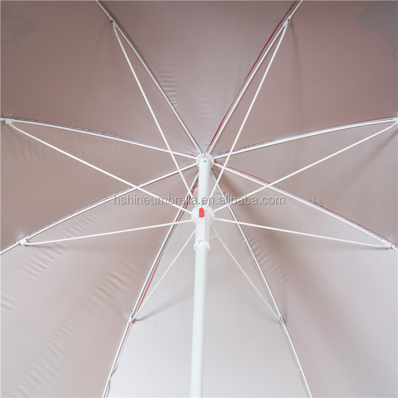 6ft high uv protection metal frame outdoor beach umbrella