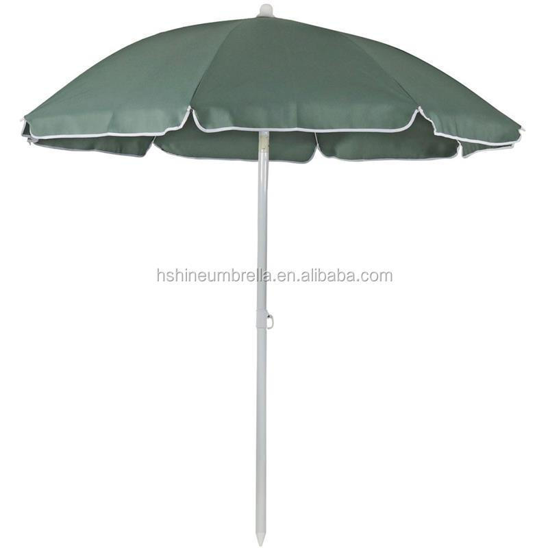 180cm small stainless steel plastic outdoor beach sun shade parasol with tilt